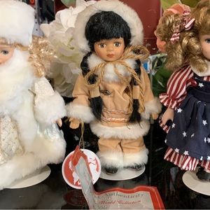 Dolls of the World Trio USA, Eskimo and Sweden.